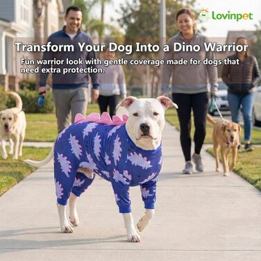 Комбінезон для собак великих порід LovinPet: дихаючий, з UV-захистом, антибактеріальний, для відновлення після операцій, зелено-оранжевий, XXX-Large