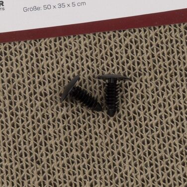 Клітка-будиночок для котів Owen-Tower XL, сірий, 50 см, з когтеточками та двома хвильовими картонними поверхнями