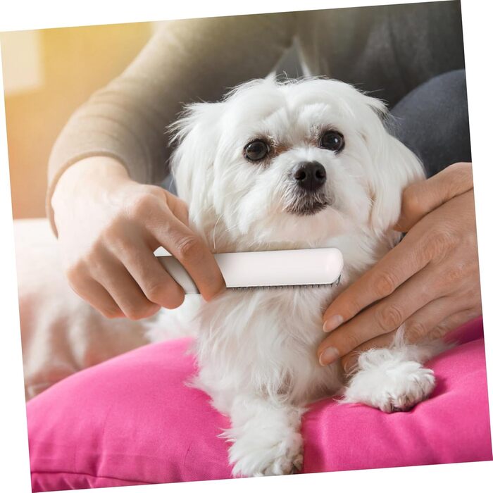 Перекладена та переписана назва: Щітка для собак та котів, щітка від линяння, 2 шт., фешенельна, для грубої шерсті, для догляду за шерстю, м'яка, для маленьких собак та котів, з м'яким наконечником