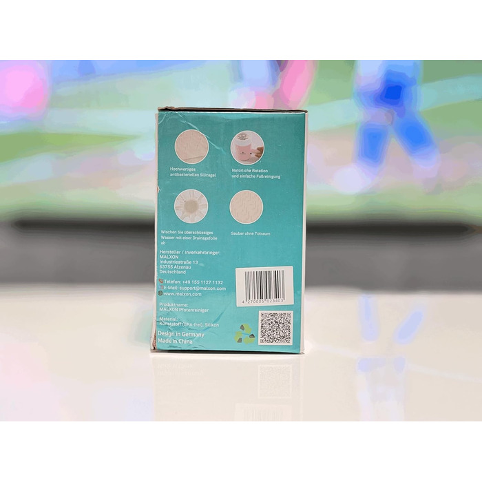 Очисник лап для котів та дрібних собак MALXON® | Ротаційні силіконові щітки, м'яке та швидке очищення, з мікрофібровою тканиною, рожевий/білий