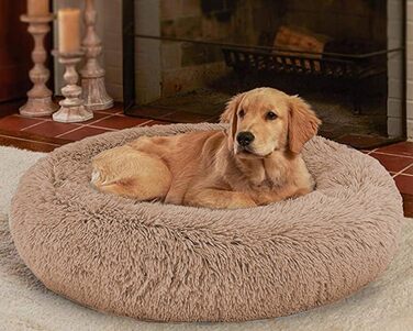 Ортопедична лежанка для собак XL: м'яка, кутаста, з ефектом пам'яті, коричнева