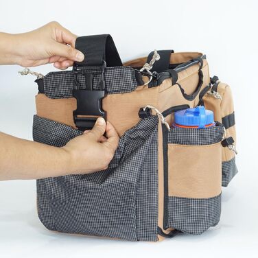 Корзина для домашніх тварин Vincita Caddy для Brompton, з алюмінієвим каркасом та сіткою, для велосипеда, сіра