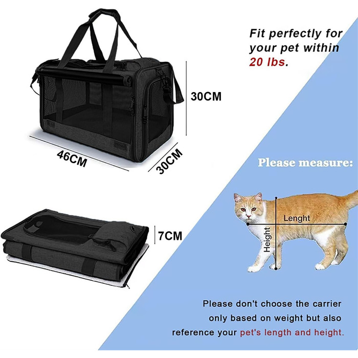 Складана переноска для собак та котів, переноска для тварин, сумка-переноска для собак та котів, подорожі на природі