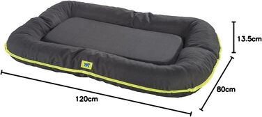 Будка для собак Ferplast Oscar 120, велика, чорна, водонепроникна, з антикіготок тканиною, 100 x 70 x 12 см