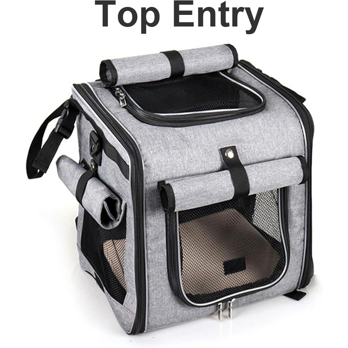 Корзина для собаки на велосипеді, переносник для тварин, велосипедна корзина, розширювана, дихаюча сітчаста сумка для прогулянок, подорожей, кемпінгу