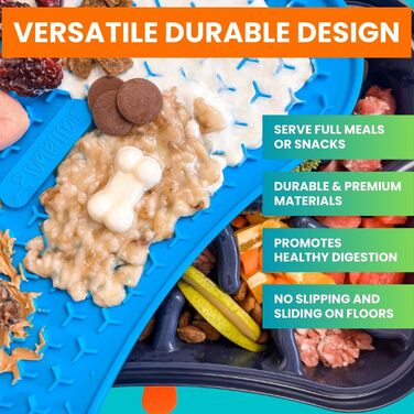 Килимок для собак Marley Reversible Lick Mat - повільний догодувальник, силікон, антиковзаюча поверхня, червоний