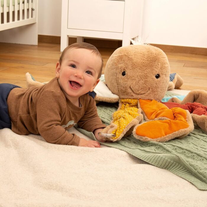 SIGIKID Активне подушечкове ліжечко для іграшок Собака для малюків, 3 місяці, бежевий/кремовий, 1 шт.