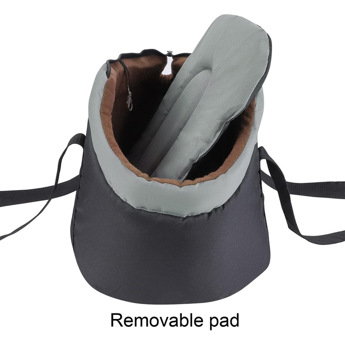 Чорна переносна сумка-переноска для собак та котів до 5 кг, велика місткість, дихаюча, регульована