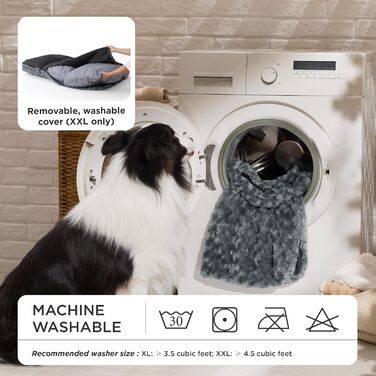 Крісло-лежанка для собак середніх порід BEDSURE - 71x50x7 см, миюче, з антиковзною основою, сіре