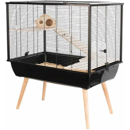 Клітка для гризунів Zolux Neo Silta мала, чорна, 77,5x47,5x87,5 см
