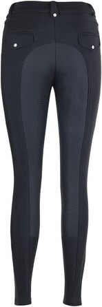 Лазура - жіночі зимові штани для верхової їзди Татьяна | Повний силіконовий наповнювач | Штани для верхової їзди з 2 бічними кишенями для телефону | Чорні або темно-сині штани для верхової їзди з повним наповнювачем | Верхова одяг розмір 34-46 42 Чорний
