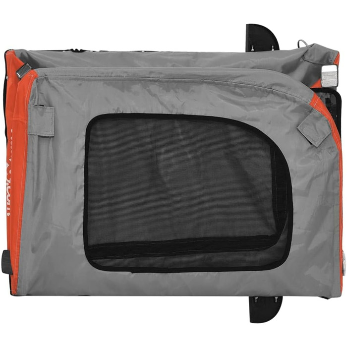 Причіп для велосипеда з собаками, помаранчевий та сірий, Oxford-тканина та метал, для собак та котів LH85839