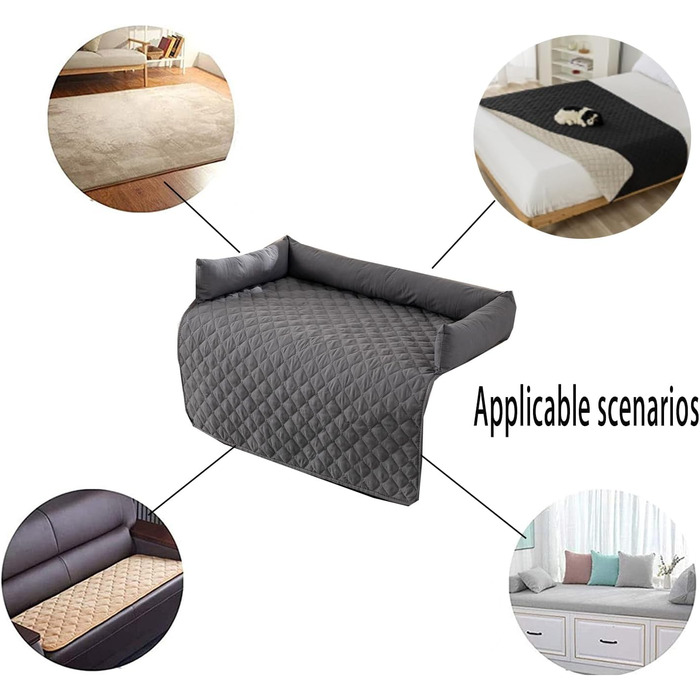 Зручне ліжко для собак та котів, водонепроникна підстилка, 75x120 см, коричнева