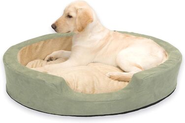 Обігріте ліжко для тварин K&H Thermo-Snuggly Sleeper, велике, 78,9x61x12,7 см, шавлія/світло-коричневе