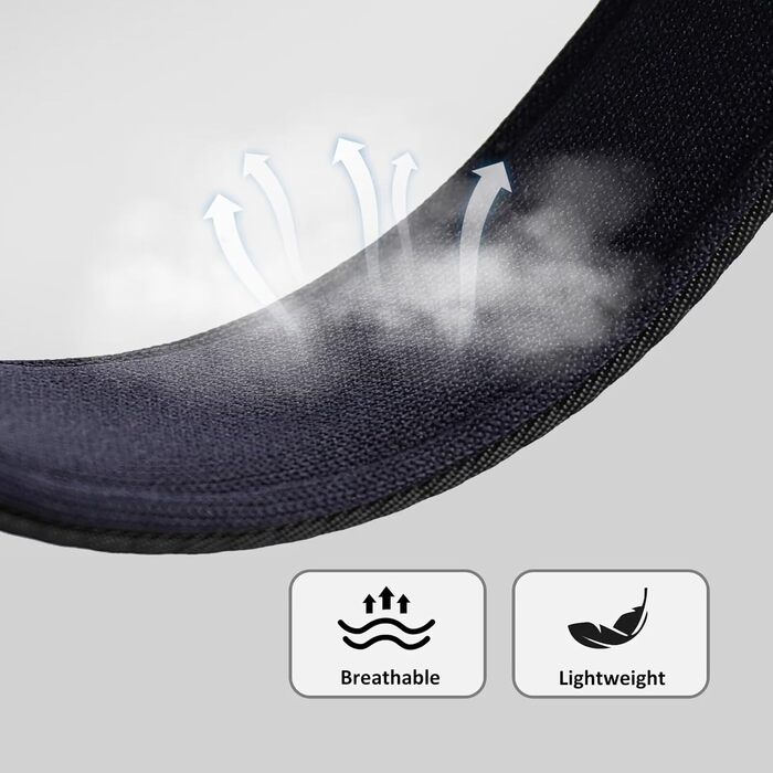 Нашийник для собак Didog з нейлону, м'який, з металевою застібкою-швидкої фіксації, чорний, розмір M (33-51 см)