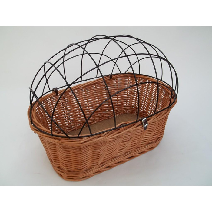 Велосипедний кошик для собак та котів, широкий з дерев'яним дном