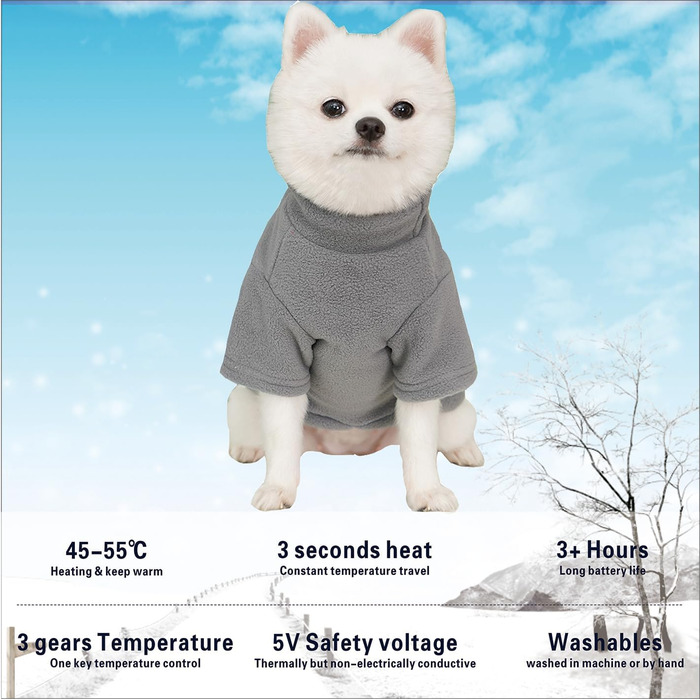 Теплий зимовий одяг для собак MYI, для маленьких, середніх та великих собак, сірий, розміри L (30 см), XL (35 см)