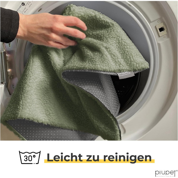 Самогріюча ковдра для собак PiuPet® 90x60 см. Тепла, фланелева ковдра на диван для собак. Зелена