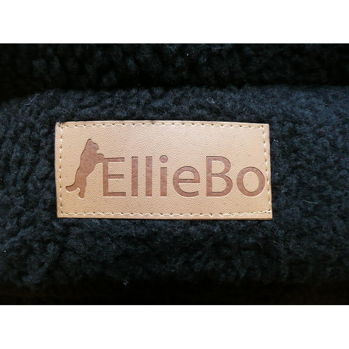 Ліжко для домашніх тварин Ellie-Bo, шерпа-фліс, для кліток, 107 см, чорне