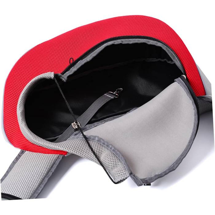 Переносна сумка-переноска для тварин BESPORTBLE, міцна сумка для собак, для подорожей, з вентиляційними вікнами та блискавкою, регульовані плечові ремені, переносна сумка для малих тварин та цуценят, червона