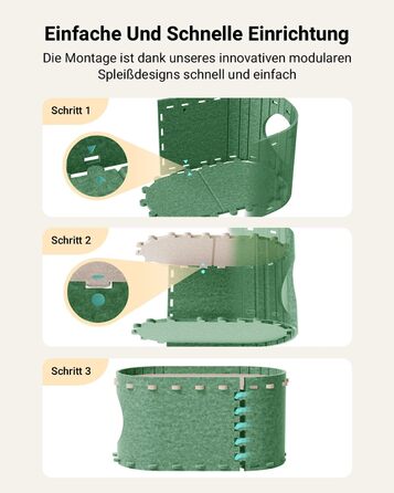 Кігтеточка-будиночок для котів DownyPaws з фетру, 2-ярусна, 50x33x50 см, зелена