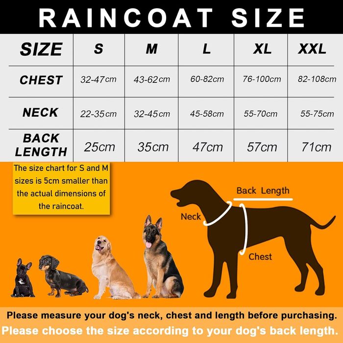 Водонепроникна куртка для собак: легка, вітрозахисна, з відбиваючими смугами та капюшоном (S)