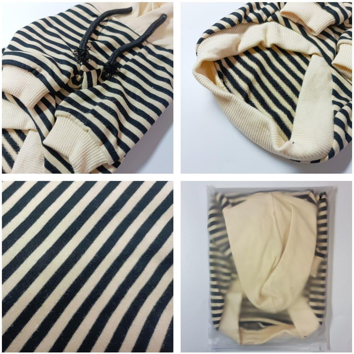 Світшот з капюшоном для собак маленьких, середніх та великих порід, окремо продається одяг для господарів, смугаста сорочка для собак, для хлопчиків та дівчаток, котів та собак, розмір Medium - обхват грудей 42.5 см. Для власників (2XL - обхват грудей 55 