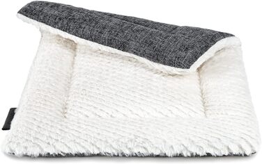 Килимок-підстилка для собак та котів Lionto, теплий, з підкладкою, 75x55 см, сірий. Миючий, з м'якою та зносостійкою стороною, для захисту від холоду.