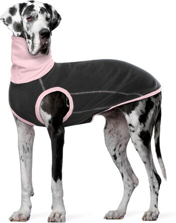 Пуловер для собак MHaustlie: теплий флісовий пуловер з коміром-гетром для маленьких собак, флісова жилетка, піжама (темно-сірий) (3XL)