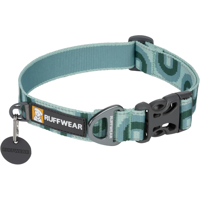 Нашийник для собак RUFFWEAR Crag, середній, 36-51 см, з алюмінієвим кільцем, регульована довжина, м'який та комфортний, для собак, з кільцем для повідка