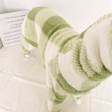 Теплий флісовий костюм для собак на ніжках, повне покриття тіла, флісовий комбінезон для маленьких, середніх та великих собак (Колір: Зелений/Білий, Розмір: XS)