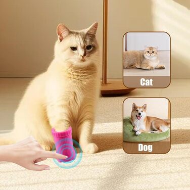 Автоматичний очисник лап для собак, електричний, USB-зарядка, портативний, рожевий