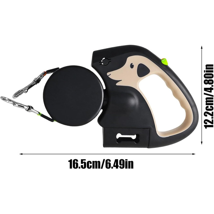 Автоматичний поводок для собак, 3 метри, міцний, для прогулянок, подорожей, тренувань, хакі