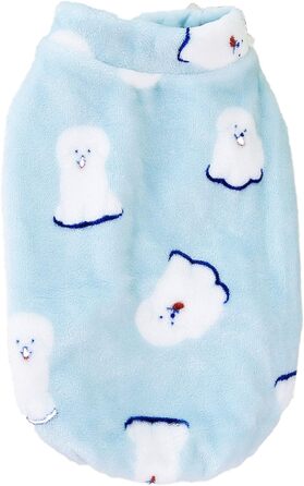 Теплий флісовий піджак для собак Zunea (4XL, блакитний) – коргі, такса, дрібні та середні породи