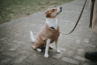 Теплий пуловер для собак HUNTER Malmö, бежевий, в'язаний, розмір 35