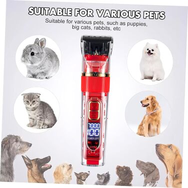 Supvox Бездротова акумуляторна машинка для грумінгу домашніх тварин, тример, тиха, з LCD дисплеєм, миється, 11 штук, для собак і котів