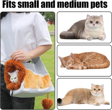 Сумка-переноска для котів та кошенят, весела переноска з шнурком, дихаюча сумка через плече для маленьких собак та котів