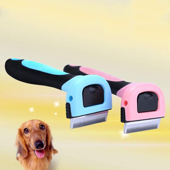 Інструмент для догляду за шерстю тварин: щітка для собак, котів, кроликів (синій, L)