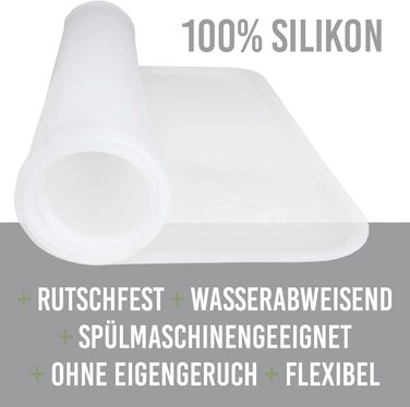 Силіконовий килимок під миску для собак та котів, 60x40 см, нековзний, прозорий