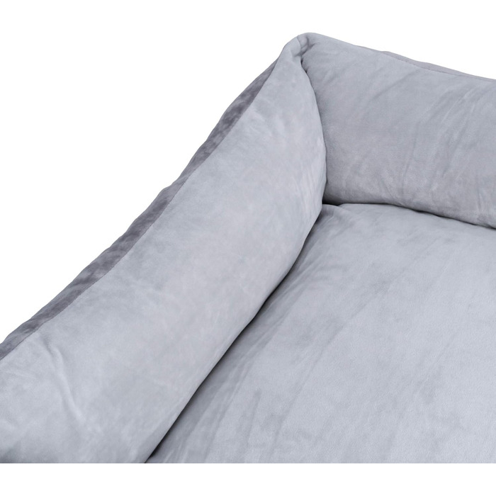 Крісло-ліжко для собак Buddy, середніх порід, сіре, 85x70 см, знімний чохол