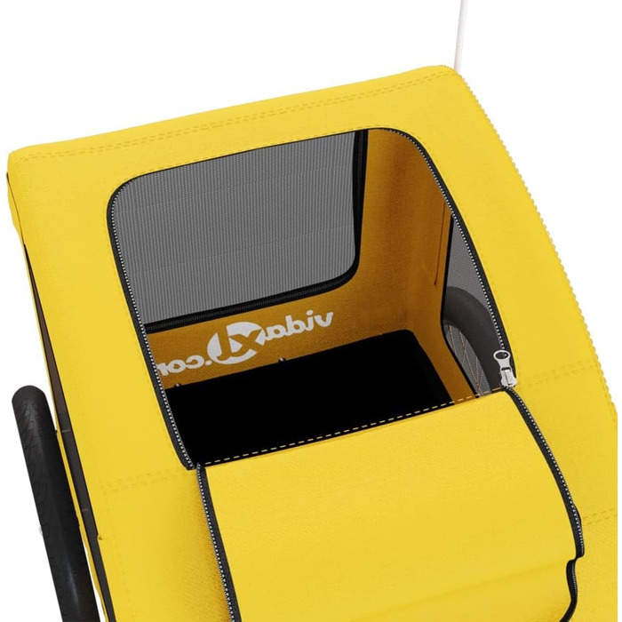 Причіп для велосипеда для тварин, жовтий, Oxford-тканина, 124x53x53 см