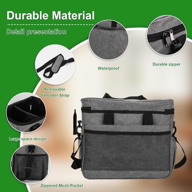 Транспортна сумка для собак та котів на 2 собак, для подорожей, з місткими кишенями та складаними мисками