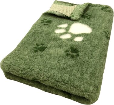 Килимок для собак Elropet Premium 30mm, антиковзаюча підстилка для собак S/M/L, Vet Bed, висока якість (S 80cm X 50cm, Зелений + білий слід)