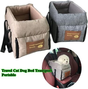 Рюкзак для собак Bis, переноска для маленьких собак, автокрісло для собак, ліжко, авто, центральне сидіння, для котів та собак, подорожі, портативний переносник для безпеки, сумка, аксесуари для домашніх тварин (Сірий)