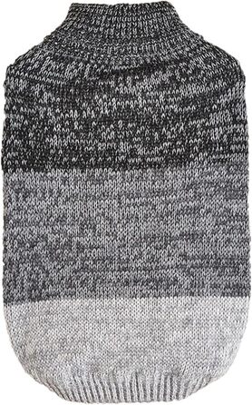 Теплий зимовий пуловер для собак Jecikelon, розмір S, сірий. Пуловер з коміром-стійкою для маленьких собак та цуценят.