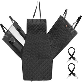Захист для заднього сидіння автомобіля для собак Kingsleeve® - водовідштовхувальний, стійкий до подряпин, універсальний, з віконцем та фіксацією ременем безпеки