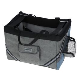 Kerbl Vacation - сумка для собак на велосипед, сіра/блакитна, 38x29x25 см, поліестер, для маленьких собак та котів