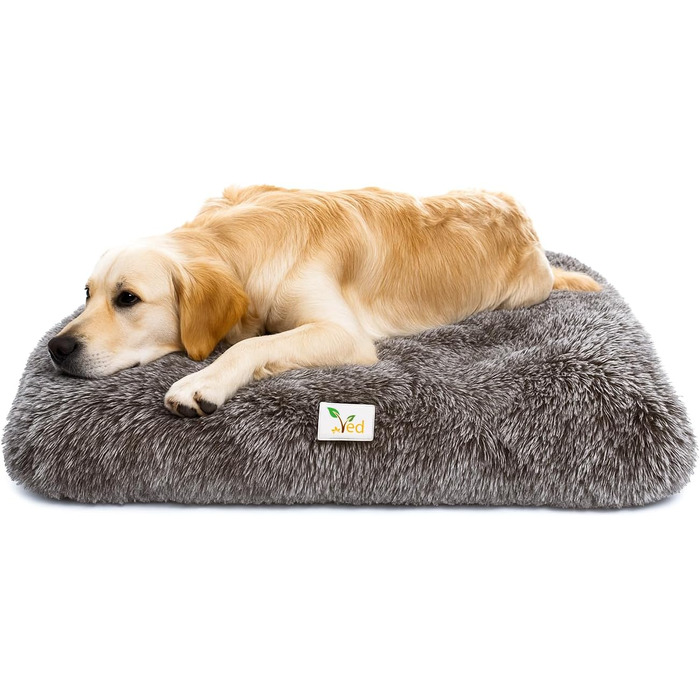 Заспокійливе ліжко для собак Mittel – М'яка анти-тривожна лежанка для тварин, підходить для переносок, миється, з антиковзним дном, сірий колір, (75 x 50 x 7 см)