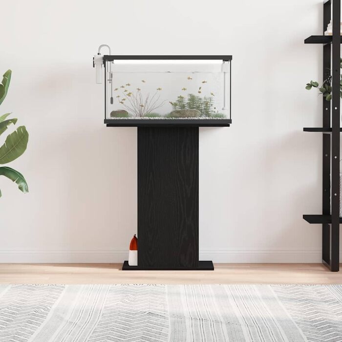 Тумба для акваріума vidaXL 60,5x36x72,5 см, чорний дуб, ДСП, міцна шафа для акваріума
