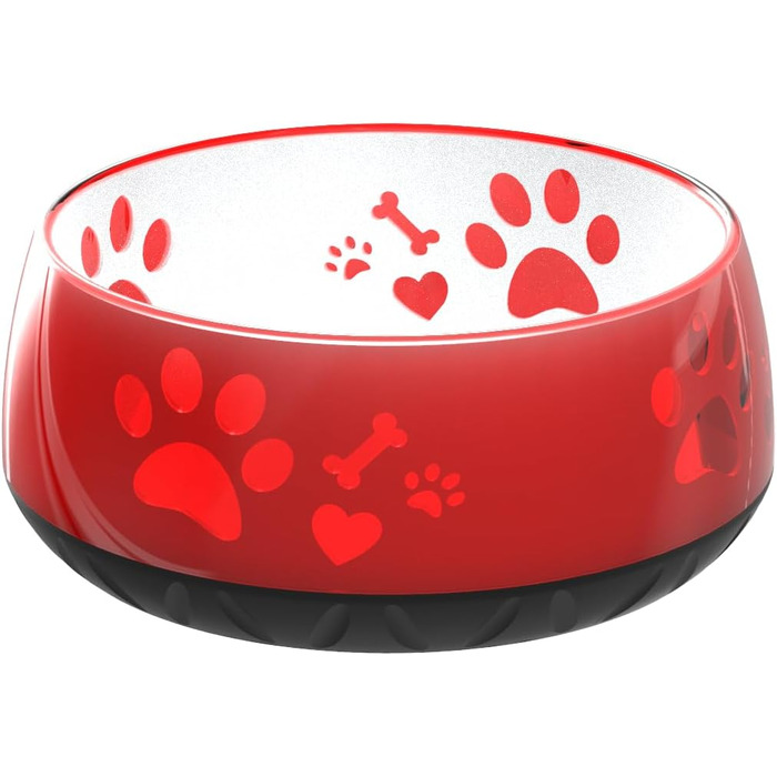 Миска для собак Elropet: маленькі та великі породи, миска для корму та води, нековзна, S 330 мл, червона